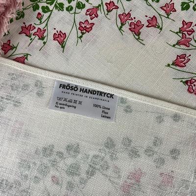 444 Large Swedish Linen Hand Loomed Tablecloths Lot