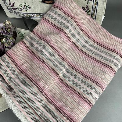 444 Large Swedish Linen Hand Loomed Tablecloths Lot