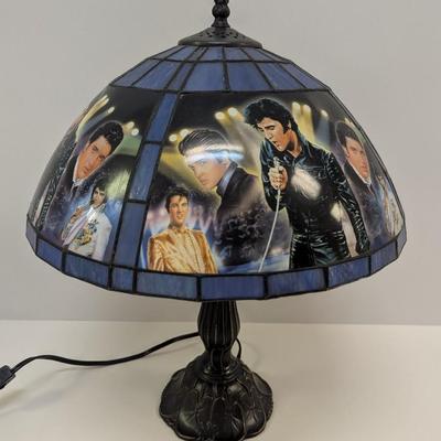 Elvis Presley Stained Glass Table Lamp