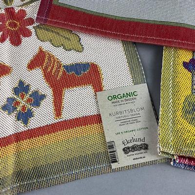 457 Lot of EKLUND Linen Tea Towels and Runner