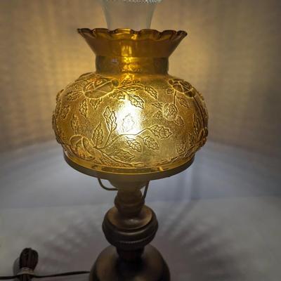 Brass Electric Hurricane Table Lamp