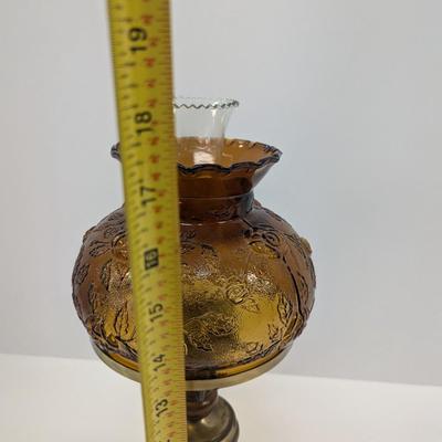 Brass Electric Hurricane Table Lamp