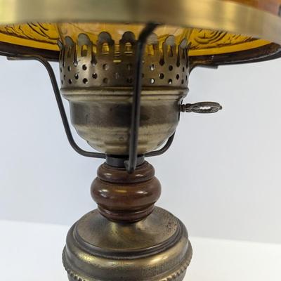 Brass Electric Hurricane Table Lamp