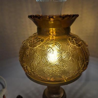 Brass Electric Hurricane Table Lamp