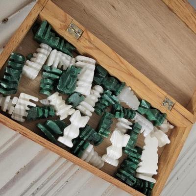 Folding Wood Chess Board and Pieces