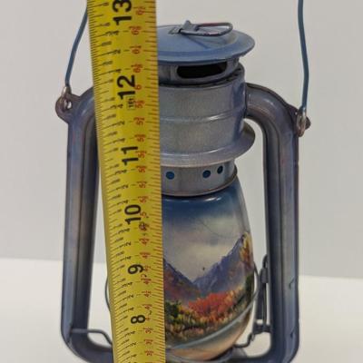 Kerosene Lantern With Eagle Flying & Mountains
