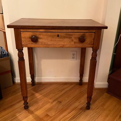 470 Antique Single Drawer Mixed Woods Table
