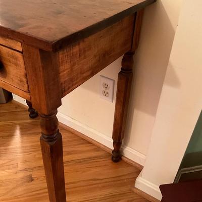 470 Antique Single Drawer Mixed Woods Table