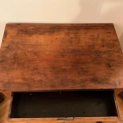 470 Antique Single Drawer Mixed Woods Table