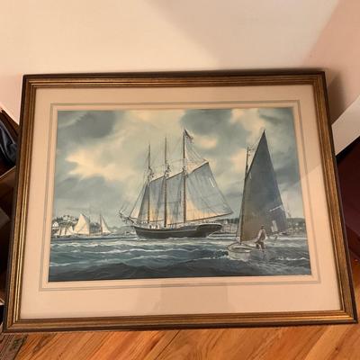 471 Original Watercolor Seascape by Earle G. Barlow