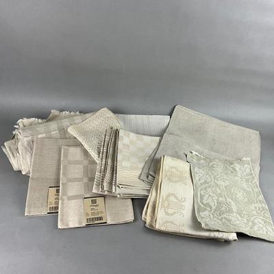 513 Lot of Taupe Colored Klässbols Swedish Linens