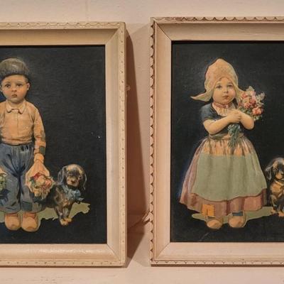 Vintage Dutch Boy and Girl, Wall Art