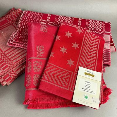 515 Large Lot of Red EKLUND & KLÄSSBOLS Swedish Linens
