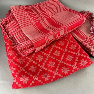 515 Large Lot of Red EKLUND & KLÄSSBOLS Swedish Linens