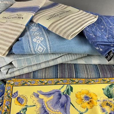 517 Large Lot of KLÄSSBOL Blue and Yellow with April Cornell Linens