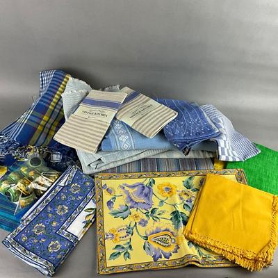 517 Large Lot of KLÄSSBOL Blue and Yellow with April Cornell Linens