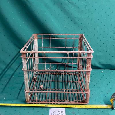 Vintage Metal Milk Crate