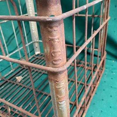 Vintage Metal Milk Crate