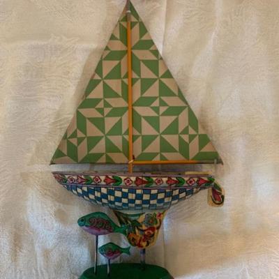 Jim Shore Shorelights sailboat