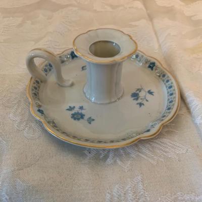 Vintage Haviland Limoges porcelain gold trimmed candle holder