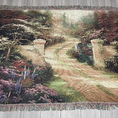 Matching Thomas Kinkade Pillow and Throw