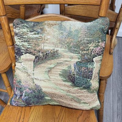 Matching Thomas Kinkade Pillow and Throw