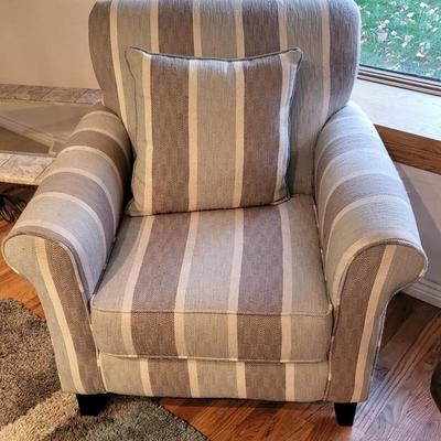 Striped Accent Chair