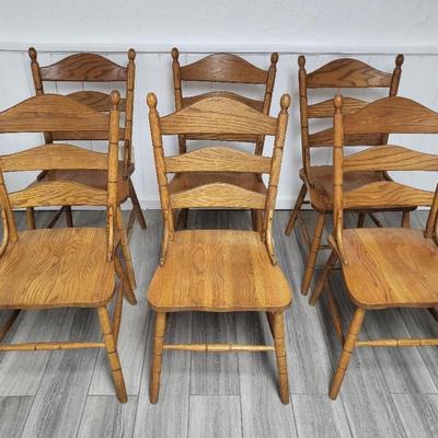 6 Oak Chairs