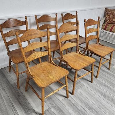 6 Oak Chairs