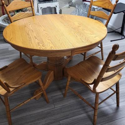 Sale Photo Thumbnail #217: This pretty table has already been disassembled and is ready for you to take to your home.  Table is located in basement--you will need to bring it up one flight of stairs.