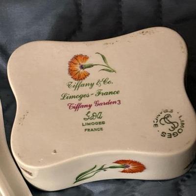 Lot 116 - Tiffany & Co. Limoges - France Tiffany Garden Porcelain Trinket Jewelry Box