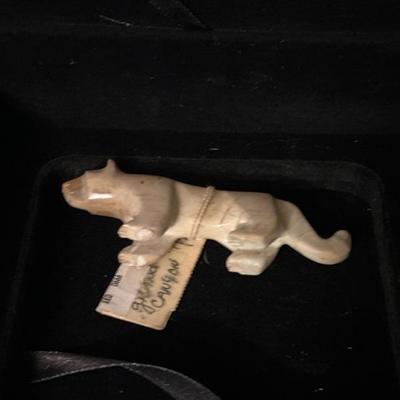 Lot 118 - Small Stone Panther Figurine
