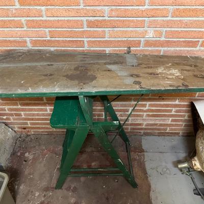 Vintage Ironing Board, Step Stool, Chair Combo