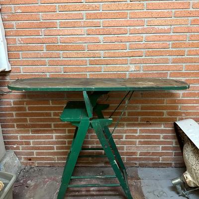 Vintage Ironing Board, Step Stool, Chair Combo