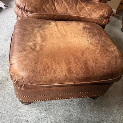 Hancock & Moore Reclining Leather Chair & Ottoman (BD-MG)
