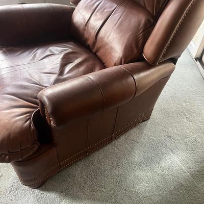Hancock & Moore Reclining Leather Chair & Ottoman (BD-MG)