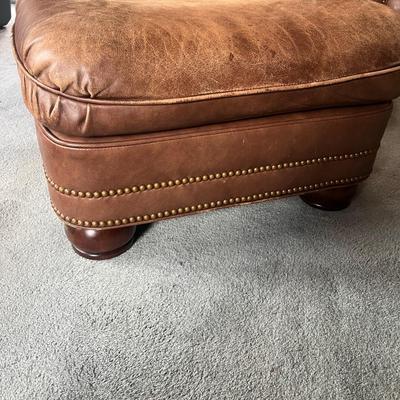 Hancock & Moore Reclining Leather Chair & Ottoman (BD-MG)