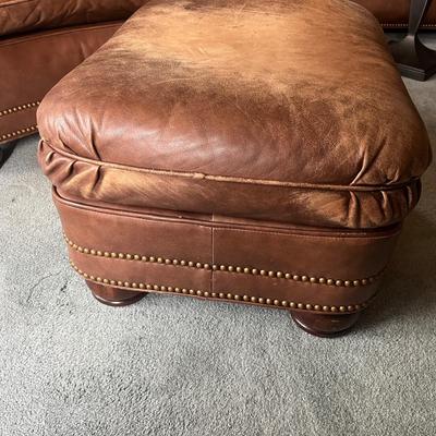 Hancock & Moore Reclining Leather Chair & Ottoman (BD-MG)