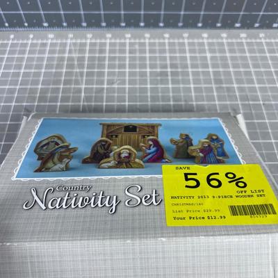 2 Small Nativity Sets; 1 Resin and 1 Wood. 