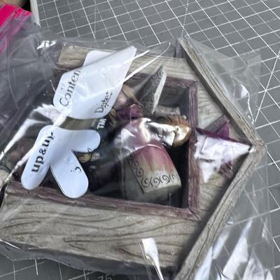 2 Small Nativity Sets; 1 Resin and 1 Wood. 