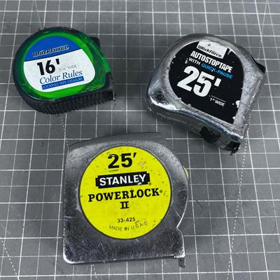 3 Tape Measures 