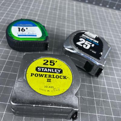 3 Tape Measures 