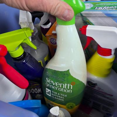 Big Tub of Cleaning Products