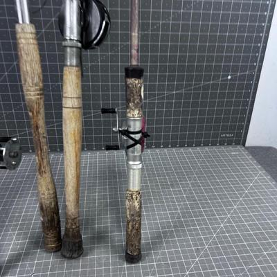 Grouping of Vintage Fishing Poles 