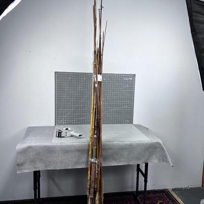 Large Lot Of Vintage Fishing Poles, MOSTLY  BAMBOO