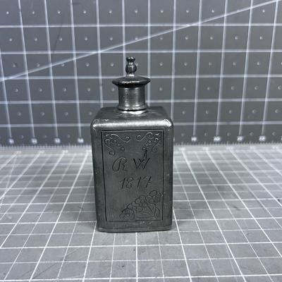 Antique Pewter/ Zinc Jar Maybe Dated 1817 