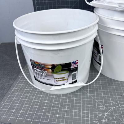 STACK of Buckets - 3-1/2 Gallons (9) 