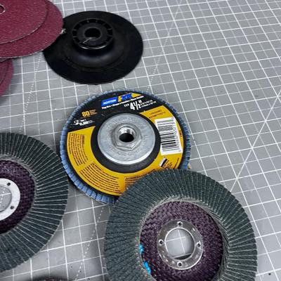 Pile of Sanding Flap Wheels and Discs