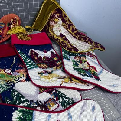 Needle Point Christmas Stockings (12) 