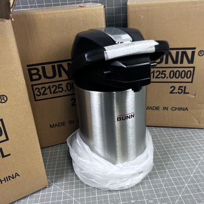 3 BUNN 2.5 L Air Pots NEW 